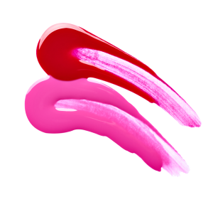 Pink and red nail polish streaks